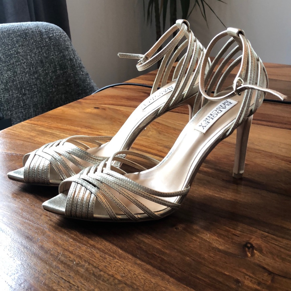 Badgley Mischka Andi strapped stiletto. Style MP4942 PLTEA.